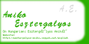 aniko esztergalyos business card